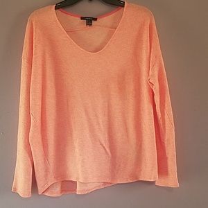 Forever 21 M pink white textured lightweigsweater